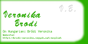 veronika brodi business card