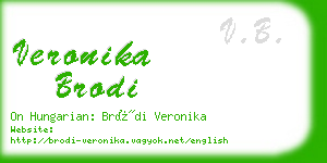 veronika brodi business card